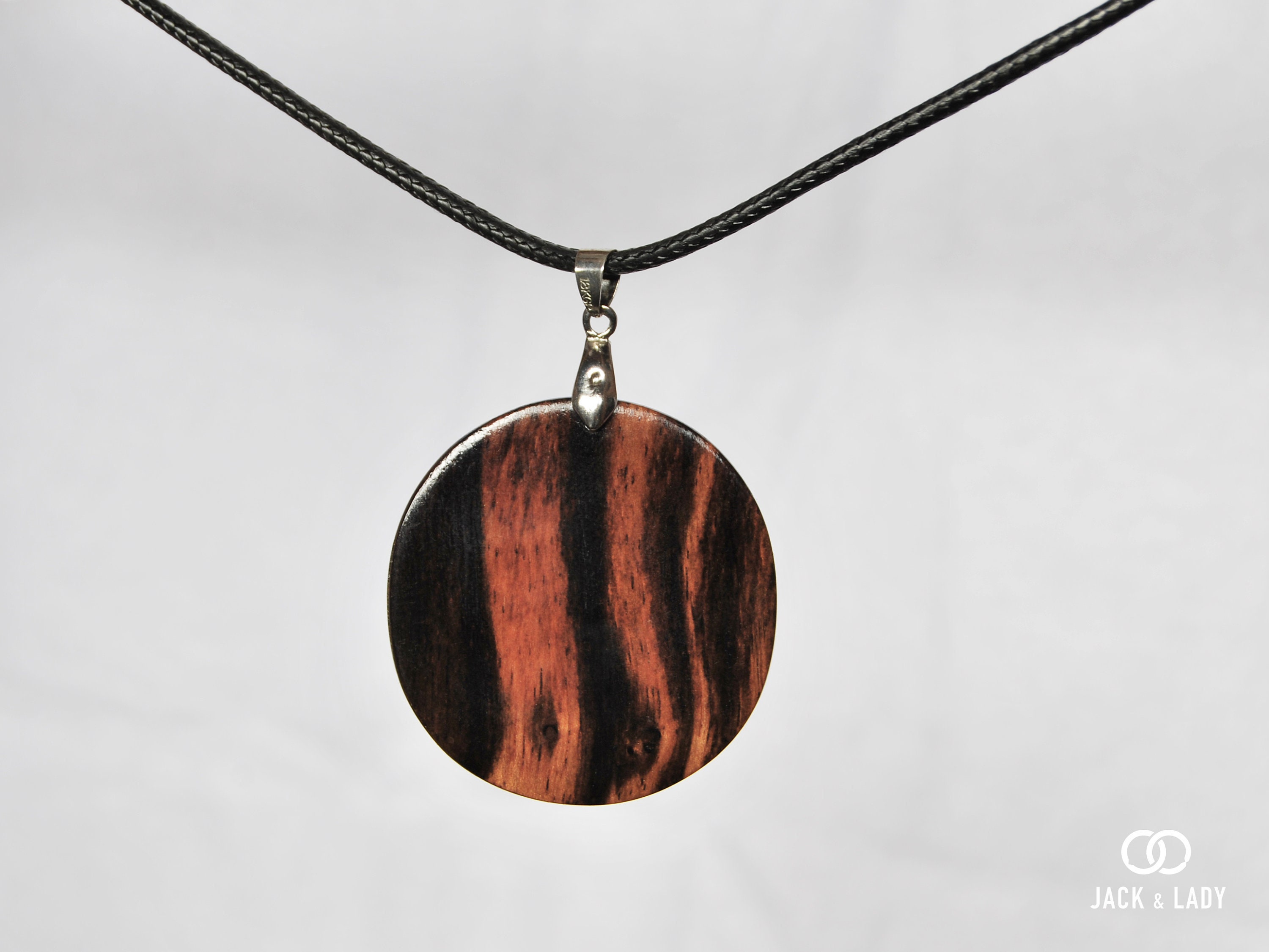 ♥ Circle Pendant Necklace • Handmade Men Wood Necklace • Pendant