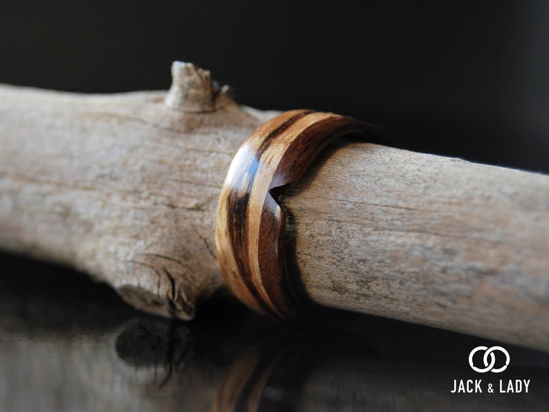 Wooden Rings for Men Mens Wooden Ring Handmade Zebrano & Etsy