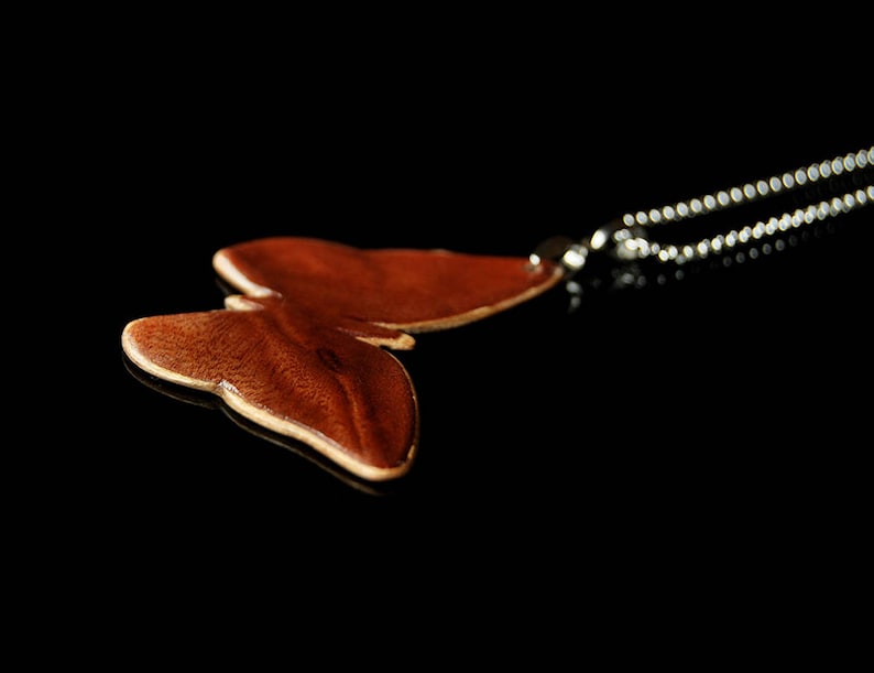 Womens wood jewelry set \u2022 Butterfly jewelry Set \u2022 Wooden pendant \u2022 Wooden earrings \u2022 Red Burl and Oak Wood \u2022 Gift For Her \u2022 Valentine Gift