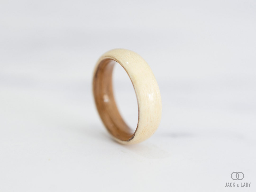 16k リング Handcrafted Womens Wood Ring · Unique Ring for Her