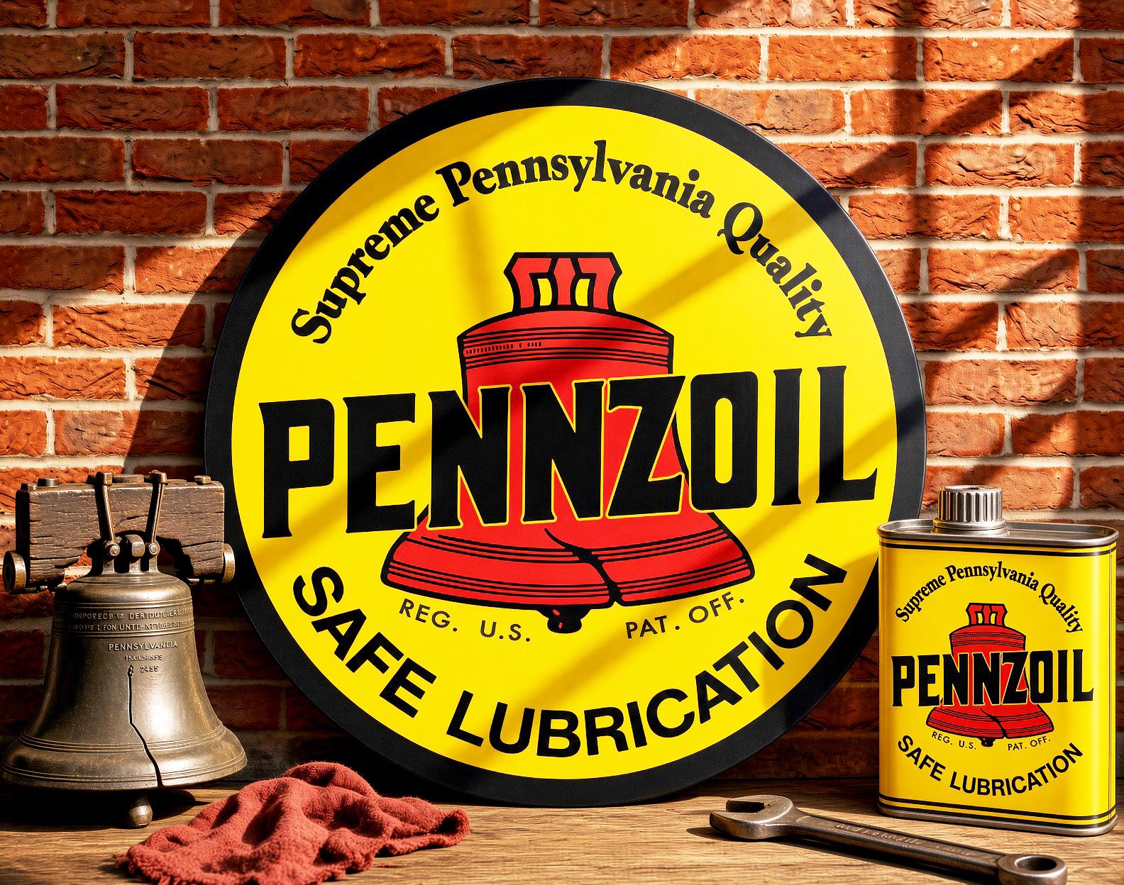 Pennzoil Safe Lubrication – Petroliana Vintage Reproduction Gas