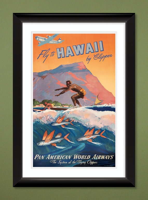 PAN AMERICAN WORLD AIRWAYS hawaii アート PAN AMERICAN WORLD AIRWAYS hawaii アート Pan American World