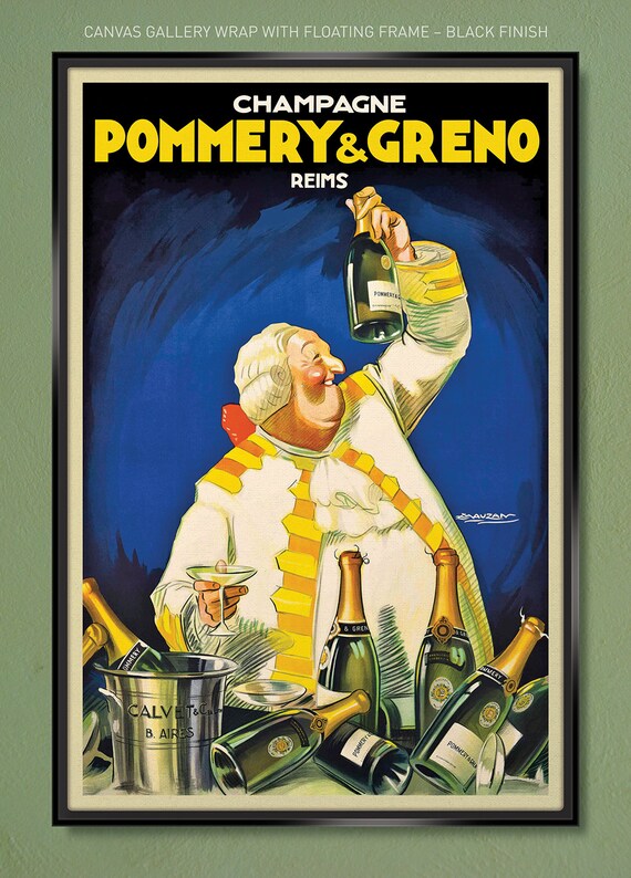 Champagne Pommery Vintage Art Deco Poster – Gallery Canvas Wrap - Etsy
