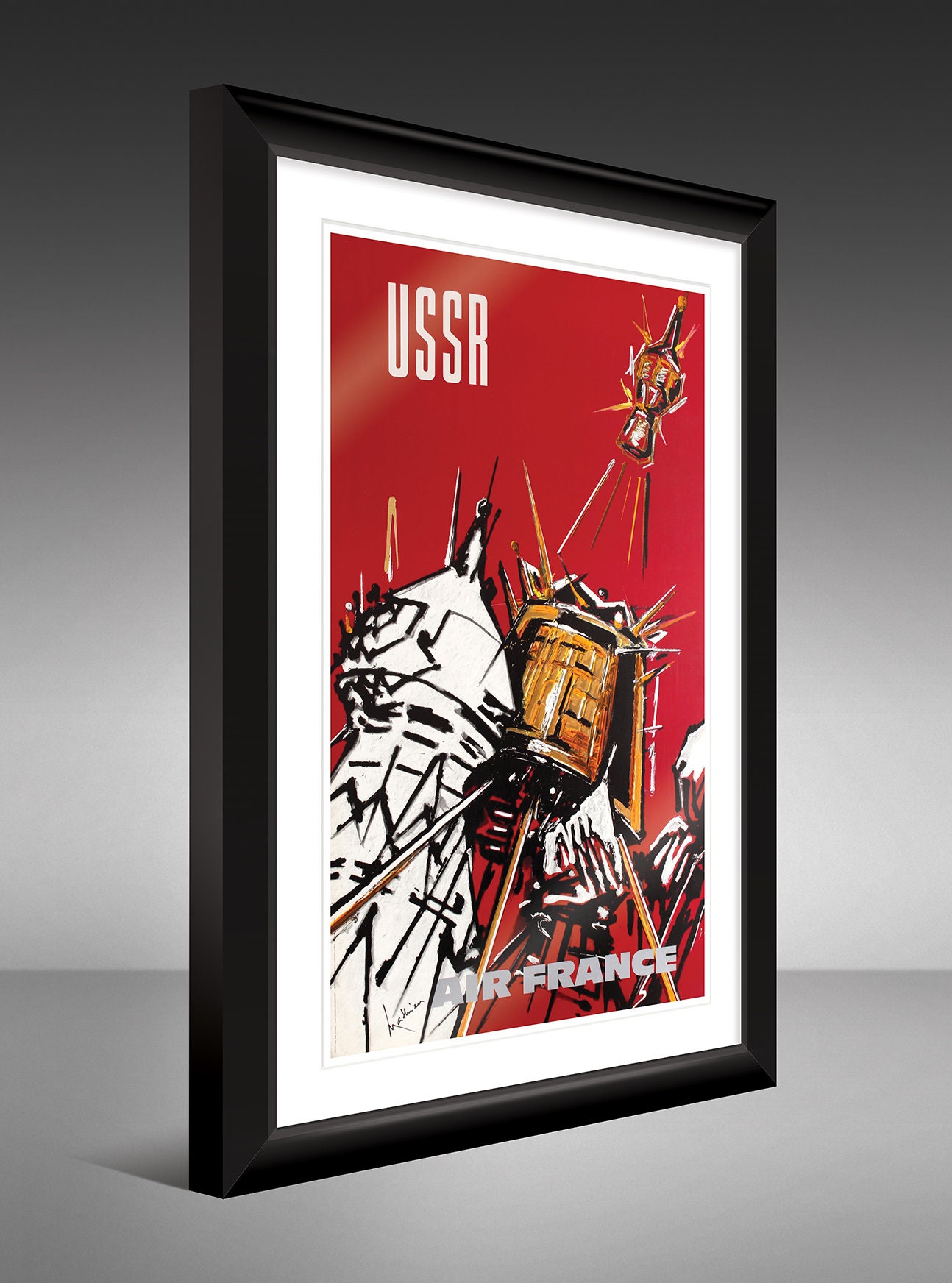 Travel Poster – Air France – USSR (1968) by Georges Mathieu (12x18