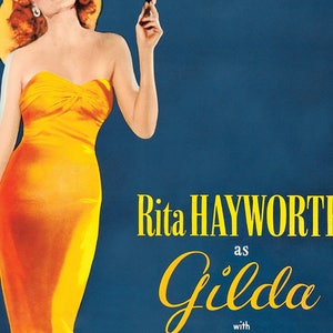 Rita Hayworth Affiche du film Gilda 1946 12x18 Heavyweight Art Print image 3