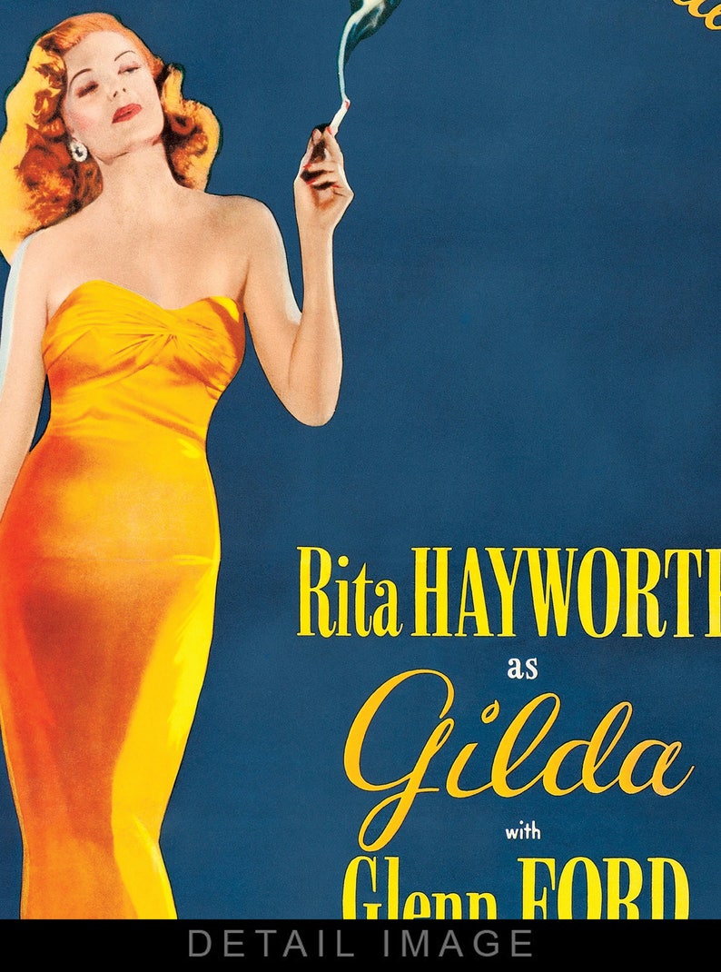 Rita Hayworth Affiche du film Gilda 1946 12x18 Heavyweight Art Print image 3