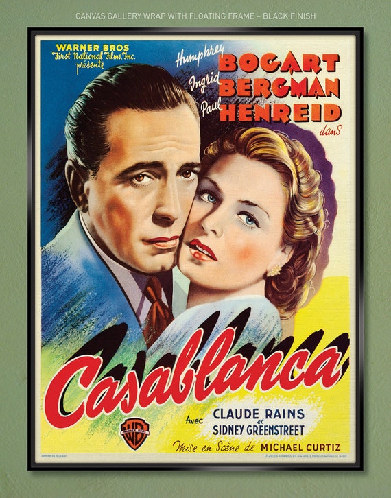 1940 Wood Frame Vintage Poster カサブランカ 1940 Wood Frame Vintage Poster カサブランカ