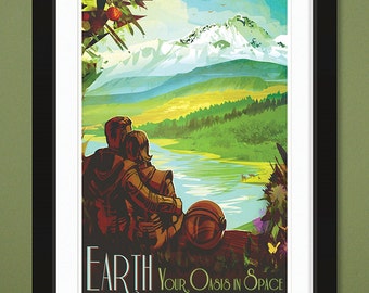 NASA JPL "Earth" Visions of the Future (12x18 Heavyweight Art Print)