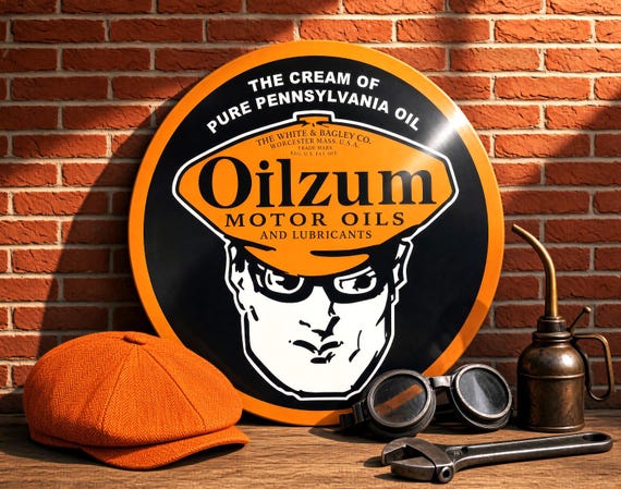 Oilzum Motor Oils – Vintage Reproduction Sign (23.5