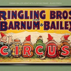 Ringling Bros and Barnum & Bailey Circus Clowns (1936) 18x12 30x20 36x24 Gallery-Quality Canvas Wrap w/ Free UPS Shipping