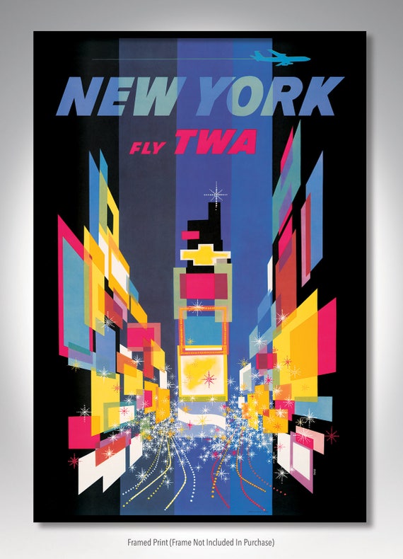 Women Art Posters Original Vintage Travel Poster Hawaii Fly TWA