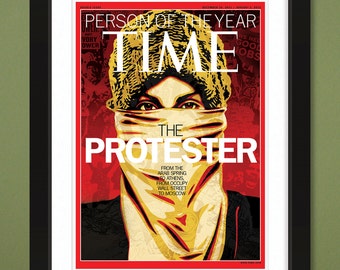 Time Magazine Dec 2011 Person of the Year – The Protester  (12x16 Heavyweight Art Print)