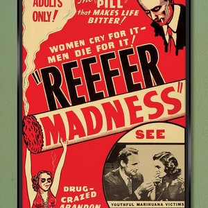 Reefer Madness (1936) Movie Poster 12x18 20x30 24x36 Gallery-Quality Canvas Wrap w/ Free UPS Shipping