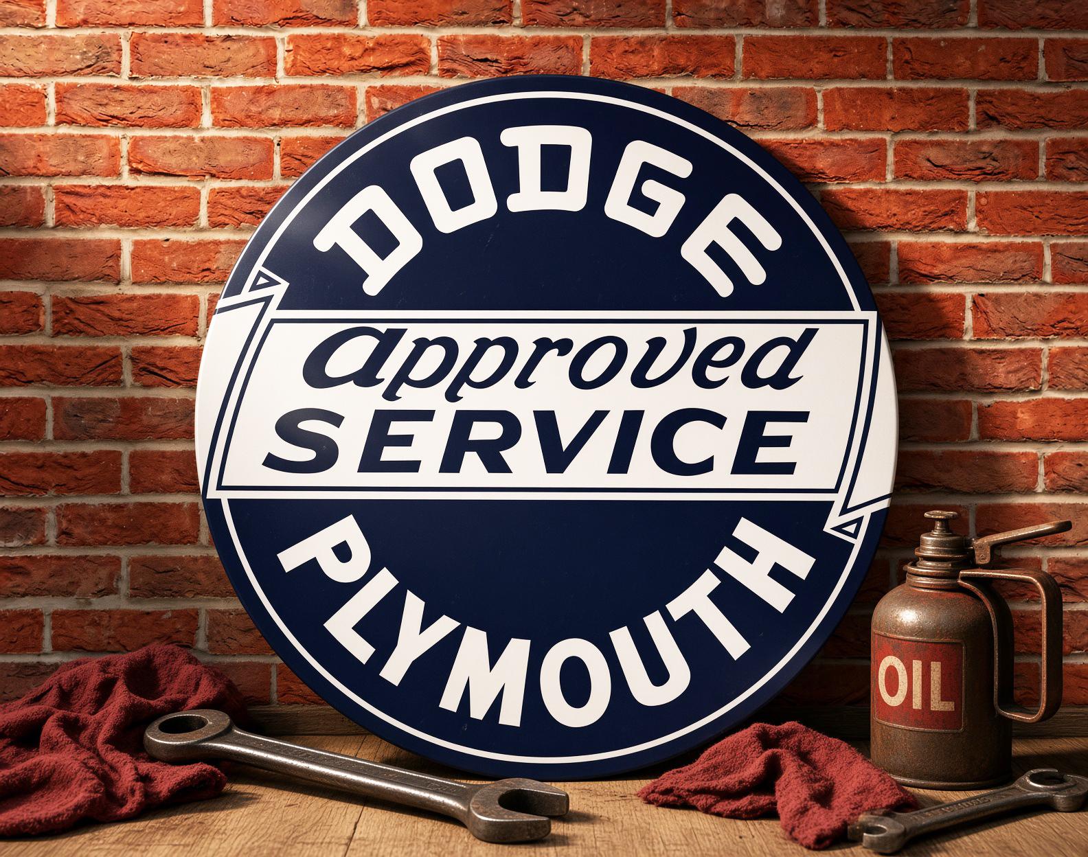 Dodge Plymouth Approved Service – Petroliana Vintage Reproduction