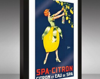 SPA–CITRON Belgium Art Deco Advertising Poster by Georges Francois