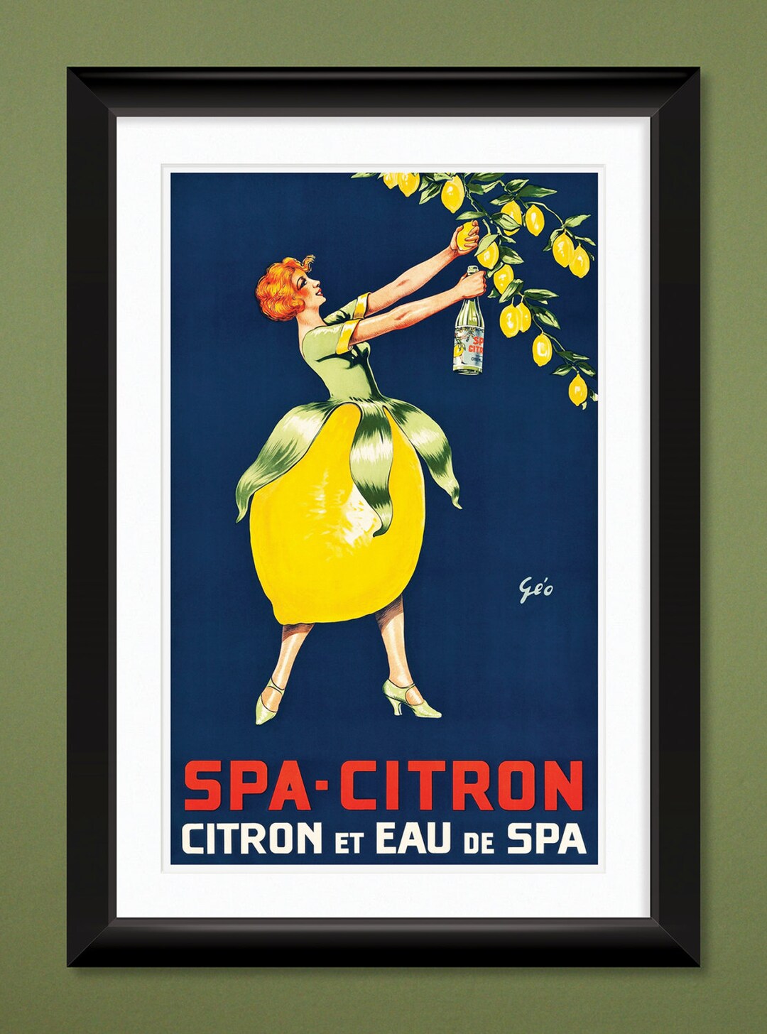 SPA–CITRON Belgium Art Deco Advertising Poster by Georges Francois