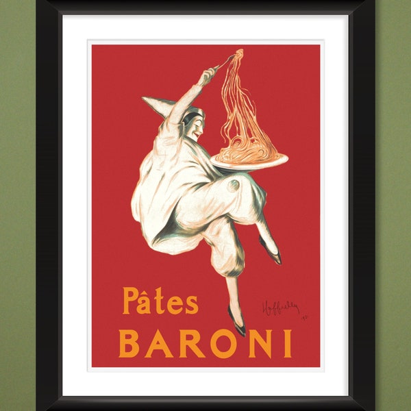 Vintage Advertising – Pates Baroni (1921) by Leonetto Cappiello (12x16 Heavyweight Art Print)