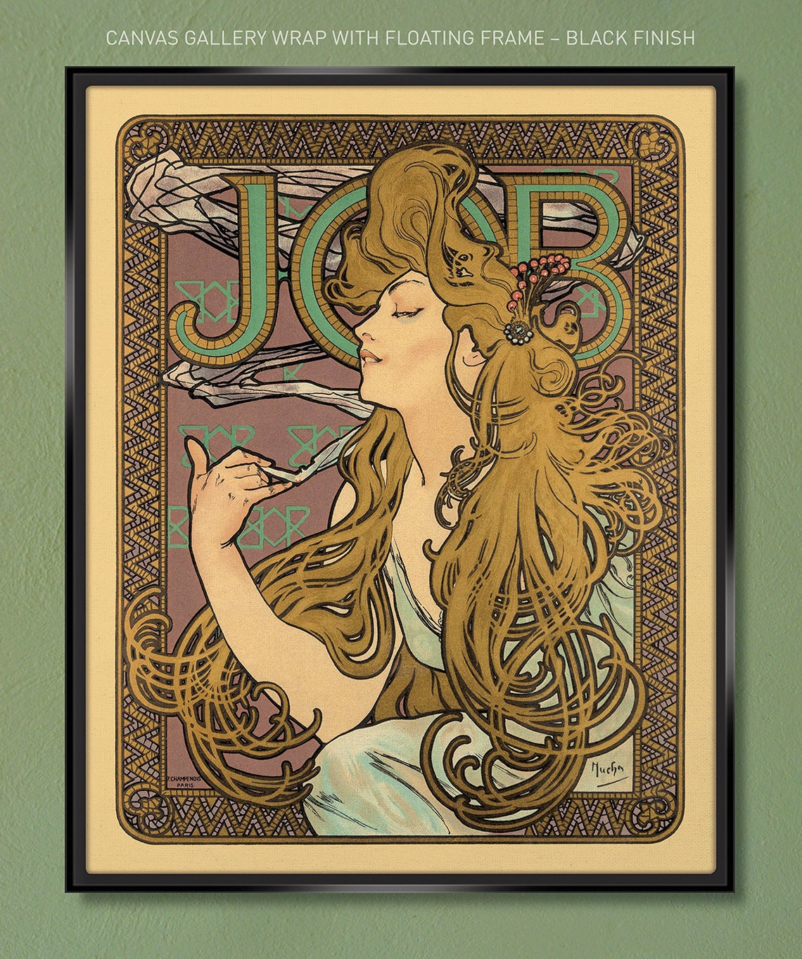 Alphonse Mucha Job Cigarette Papers 1897 24X30 Galleryquality Etsy