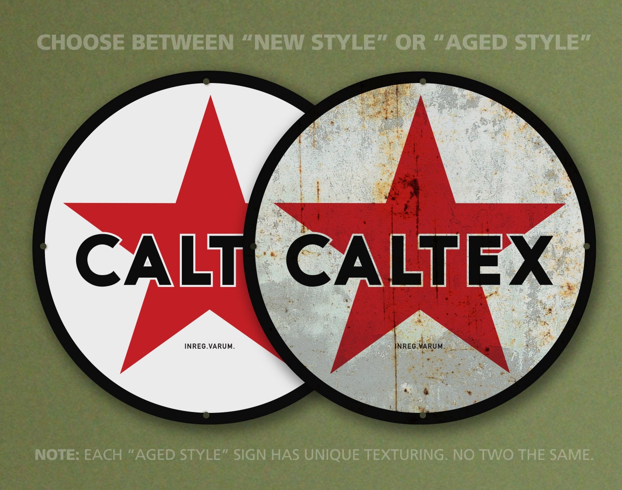 CALTEX 看板 Caltex – California Texas Oil Company – Petroliana Vintage