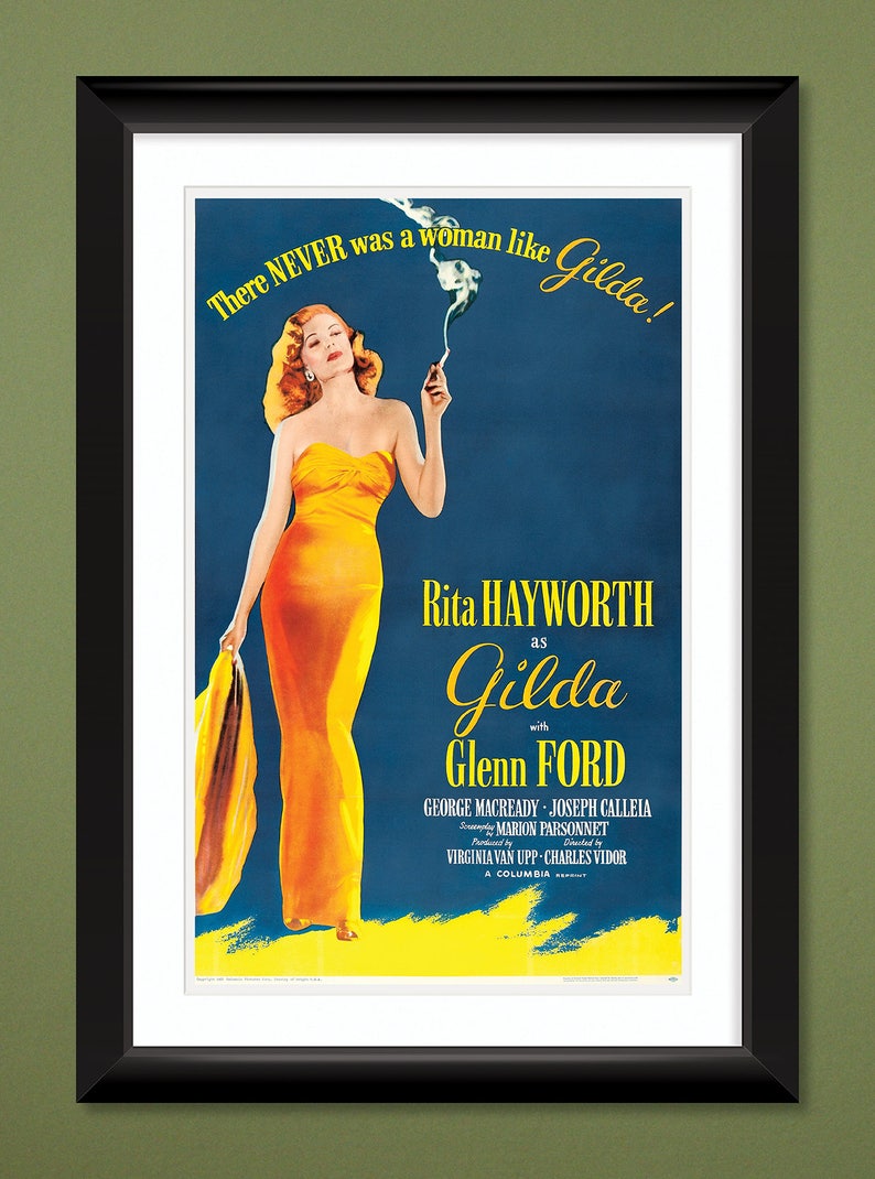 Rita Hayworth Affiche du film Gilda 1946 12x18 Heavyweight Art Print image 1