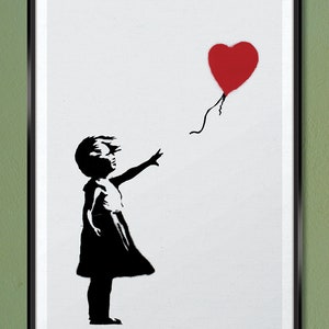 Banksy – Girl With Balloon – Gallery Quality Canvas Wrap 12x18 20x30 24x36 w/ Free UPS Shipping