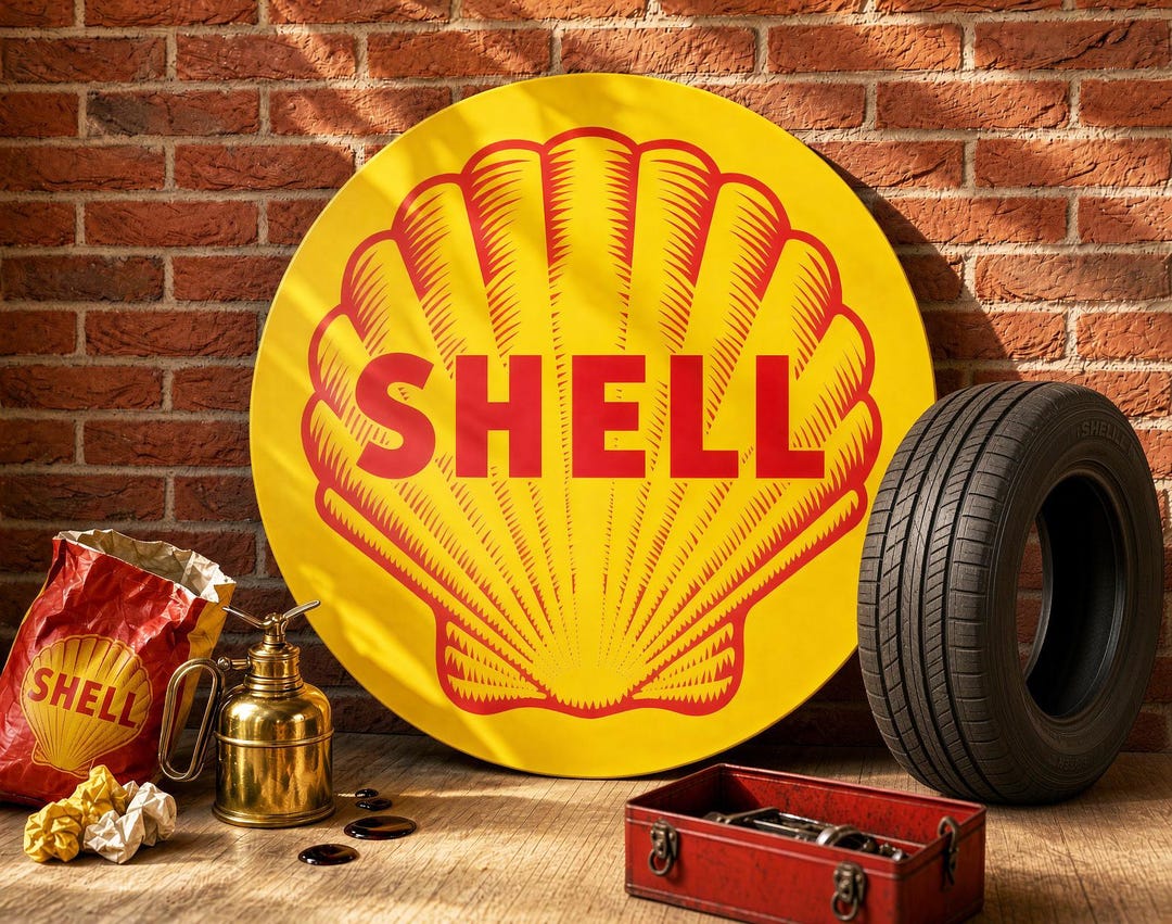 Shell (sawtooth Art) – Petroliana Vintage Reproduction Gas Station
