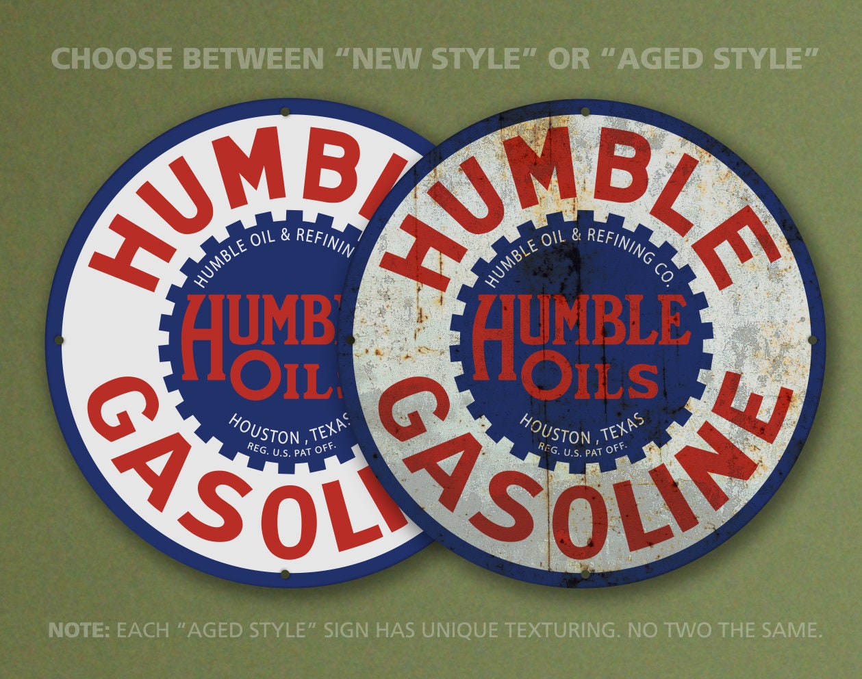 Humble Oils – Gasoline (houston, Texas) Petroliana Vintage
