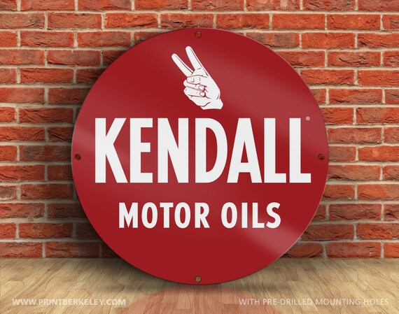 Vintage Kendall Motor Oil Sticker Decal - 3 Inch Diameter, Made In USA