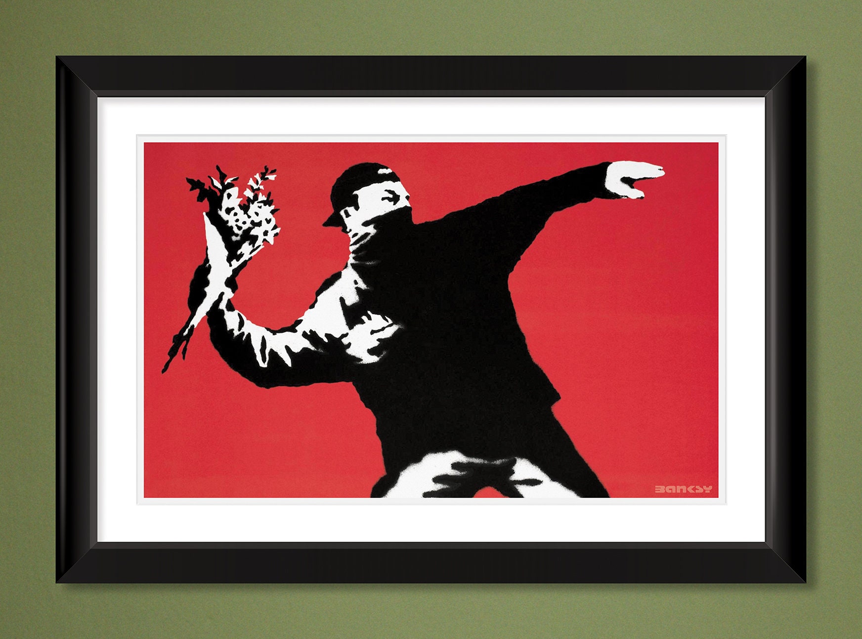 Banksy – Flower Thrower (18x12 Heavyweight Print) - Etsy