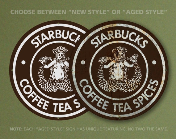 Starbucks – Original 1971 Logo – Petroliana Vintage Reproduction