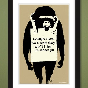 Banksy – Laugh Now (12x18 Heavyweight Print)