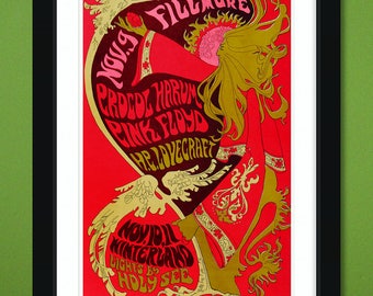 Pink Floyd Lee Michales Clear Light 1967 Fillmore West Original