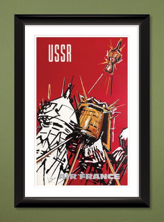 Travel Poster – Air France – USSR (1968) by Georges Mathieu (12x18
