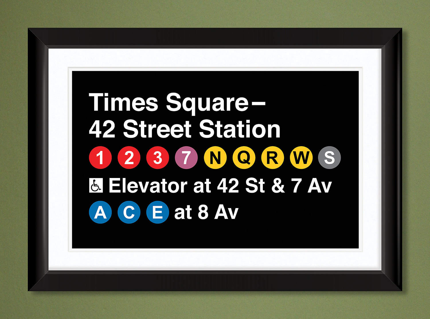 NYC Subway Sign – Times Square-42nd Street Station