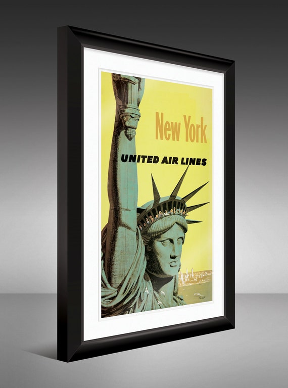 Vintage Travel Poster – New York – United Airlines by Stan Galli