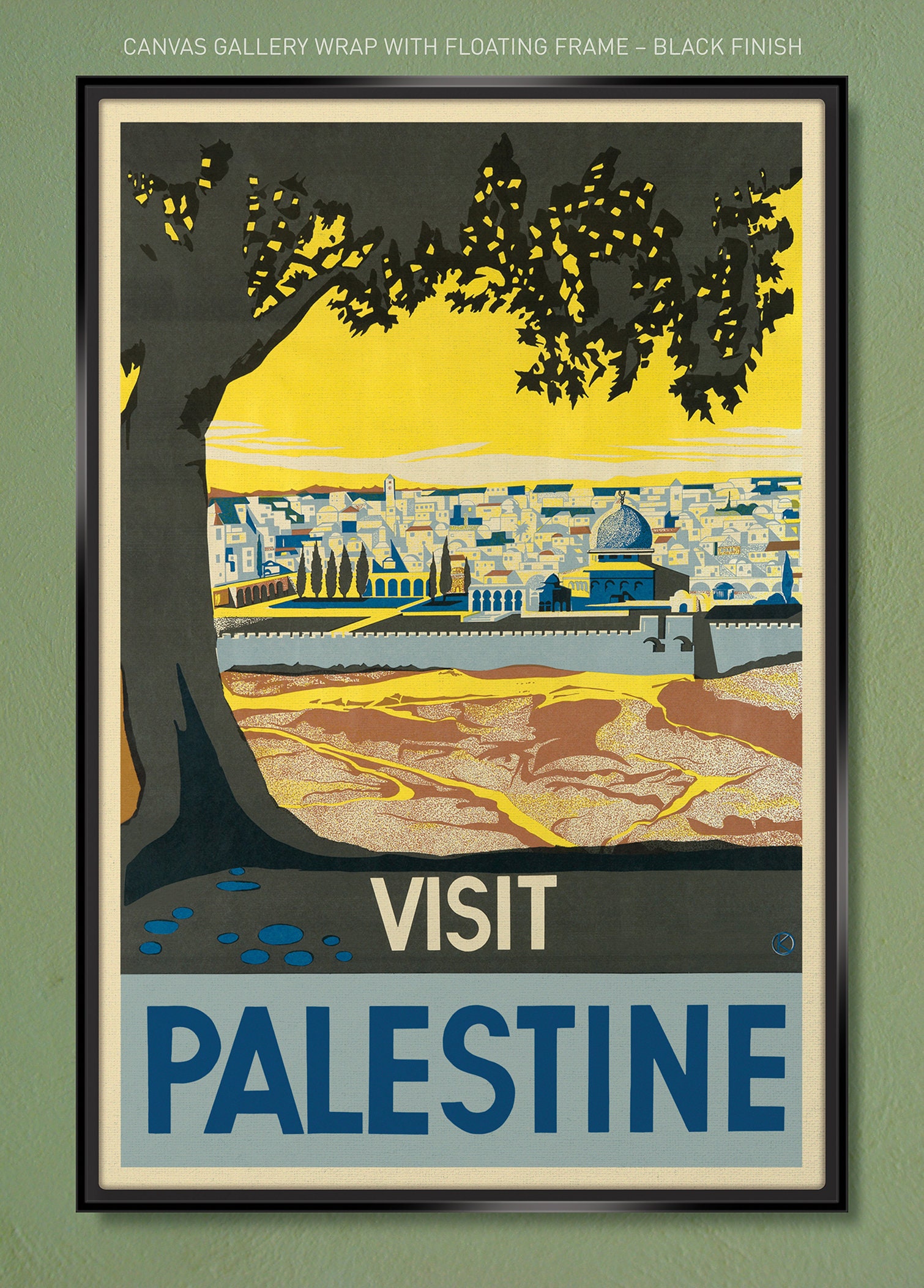 Visit Palestine Tourism Poster Franz Krausz 12x18 Etsy