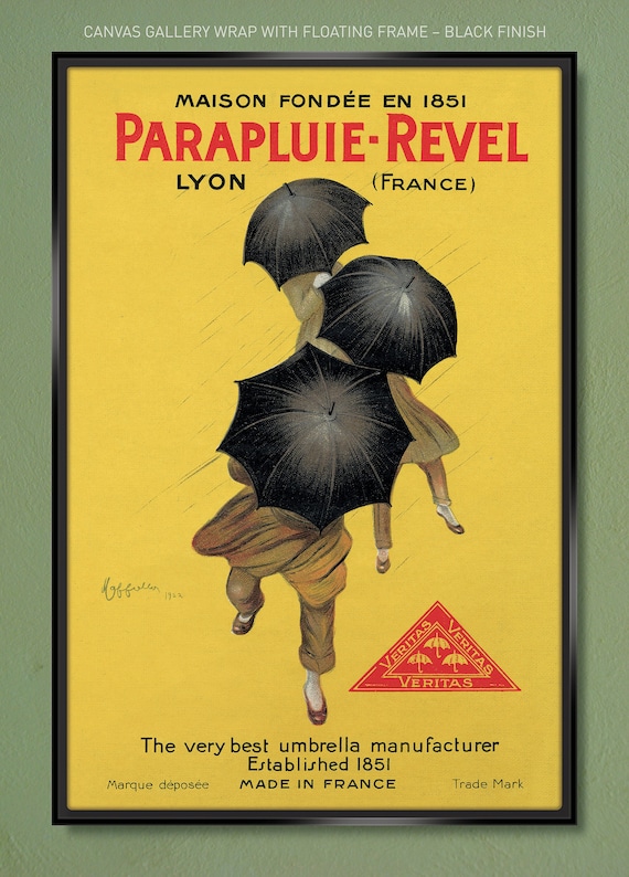 VINTAGE French PARAPLUIE REVEL Umbrellas POSTER Print