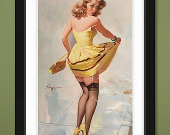 Gil Elvgren – Dampened Doll 1967 (12x18 Heavyweight Art Print)