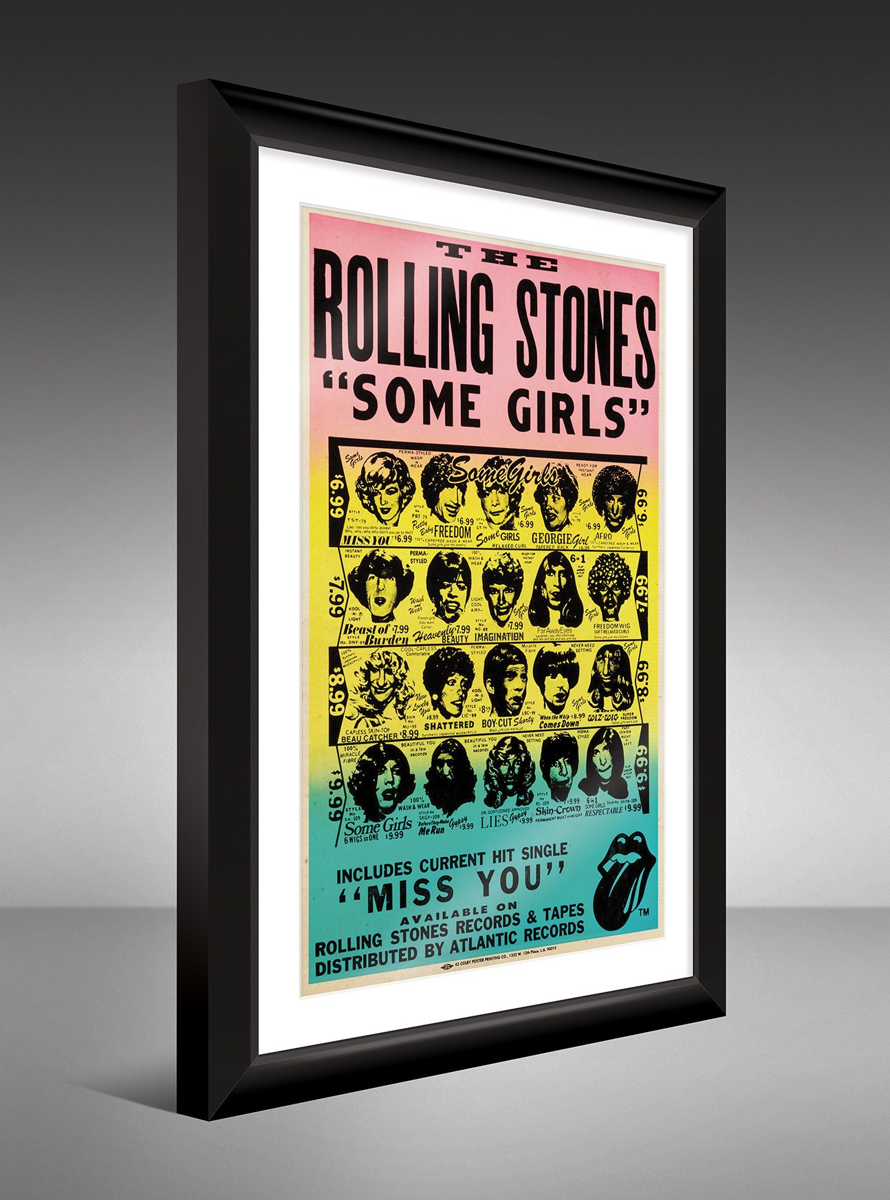 ROLLING STONES SomeGirls ポスター　ローリングストーンズ Rolling Stones (1978) Some Girls Album Poster (12x18 Heavyweight