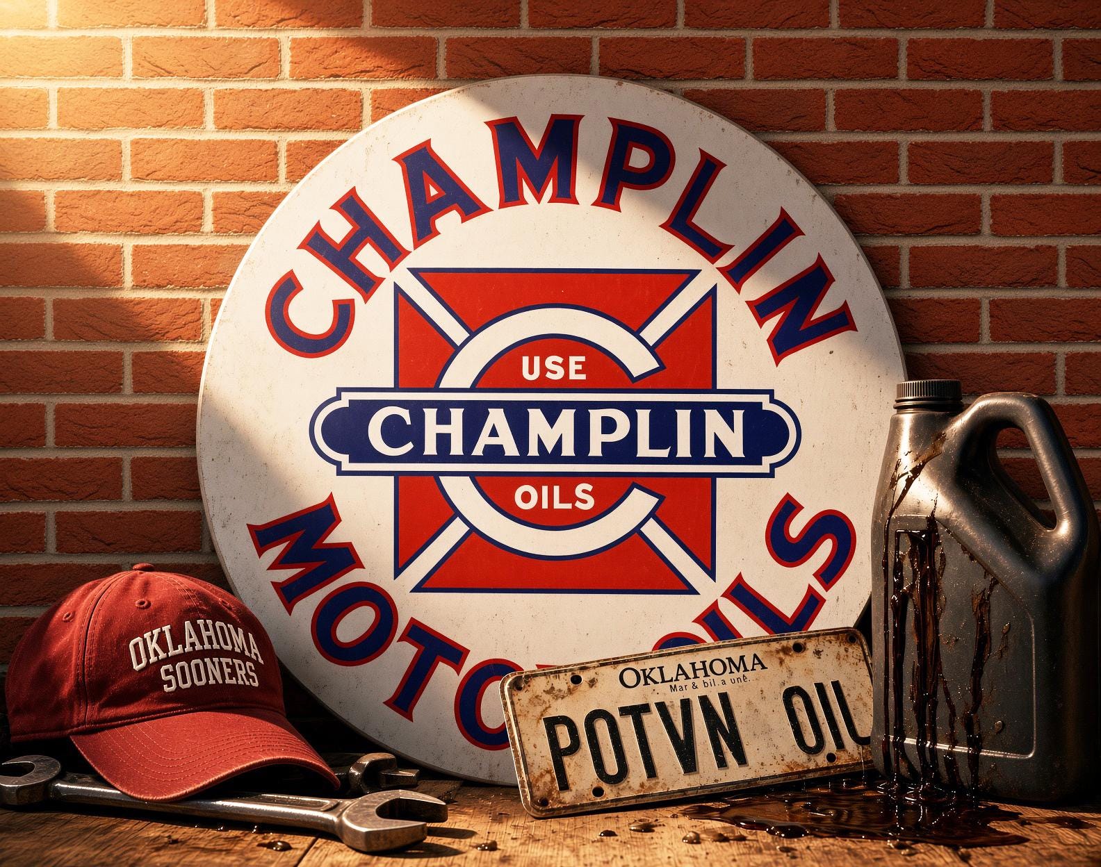 Champlin Motor Oils – Petroliana Vintage Reproduction Gas Station