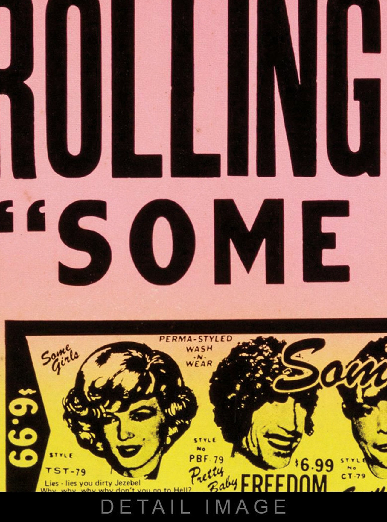 Rolling Stones (1978) Some Girls Album Poster (12x18 Heavyweight