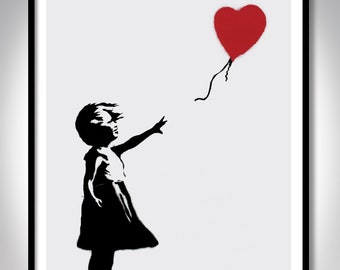 Banksy – Girl With Balloon 12x18 Heavyweight Art Print - Etsy