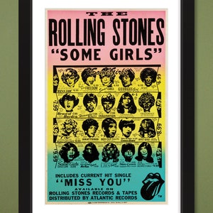 Rolling Stones (1978) Some Girls Album Poster (12x18 Heavyweight Art Print)