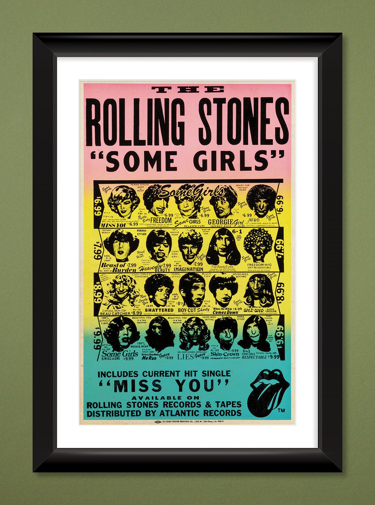 Rolling Stones (1978) Some Girls Album Poster (12x18 Heavyweight