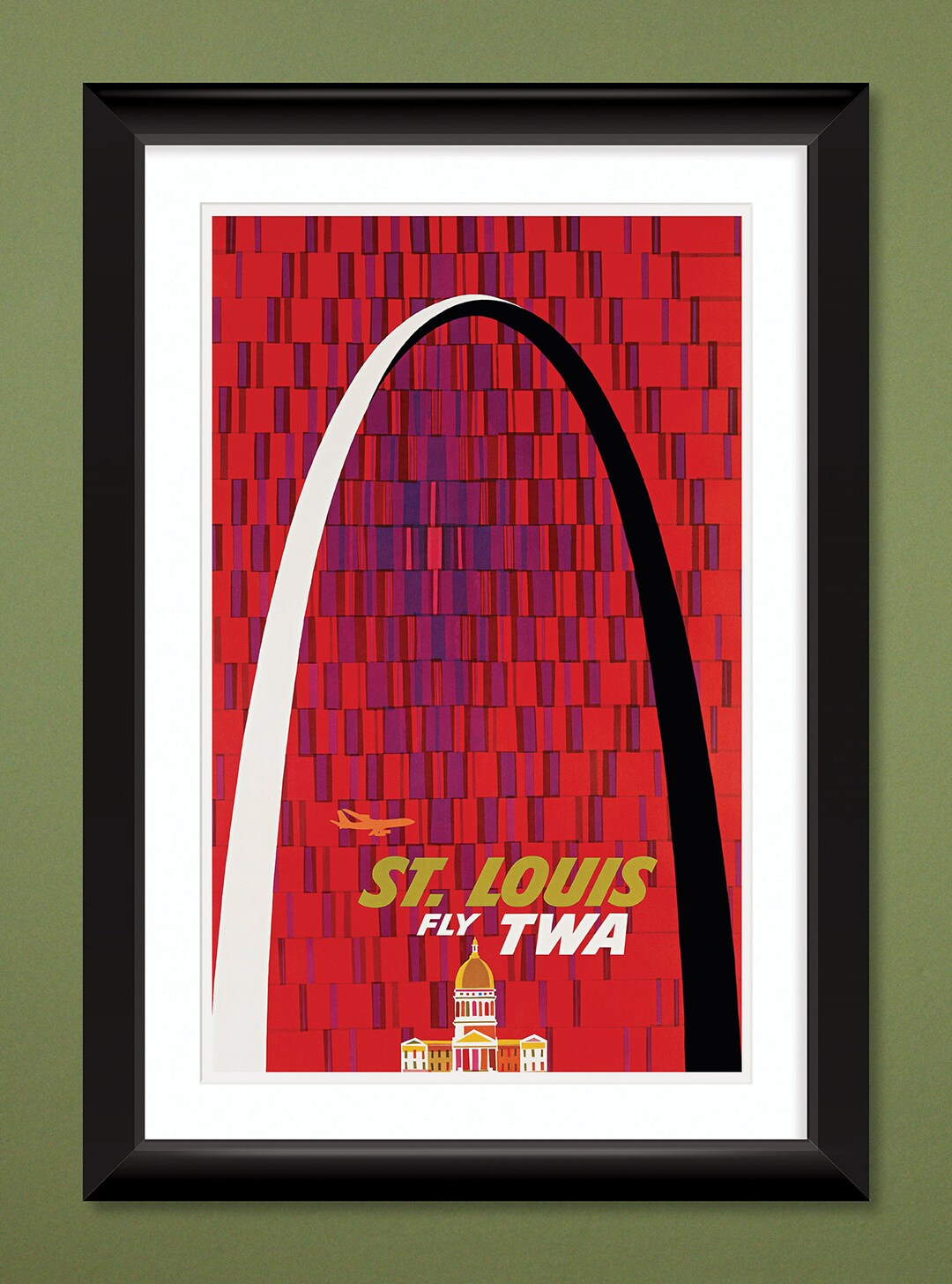 Affiche Vintage Originale De La TWA, Allemagne, 1959 - En Vente Sur - Foto 4