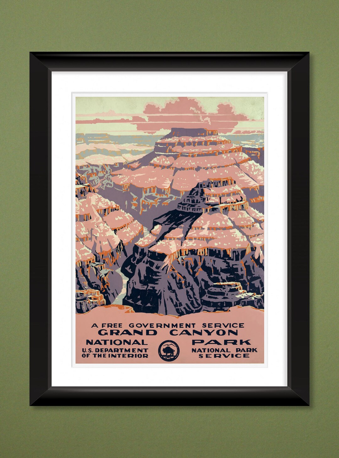 National Park Service Grand Canyon 1938 12x16 Heavyweight - Etsy