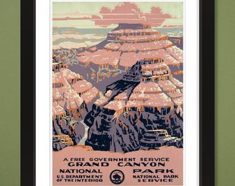 National Park Service – Grand Canyon 1938 (12x16 Heavyweight Art Print)