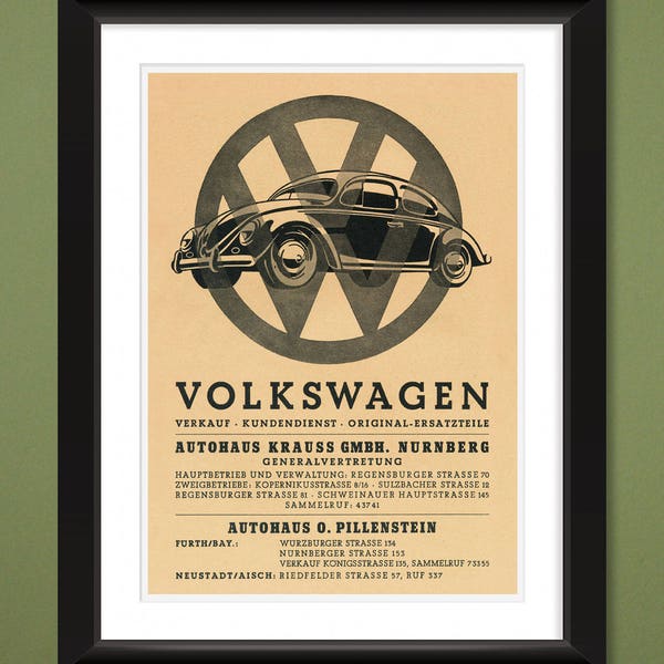 Volkswagen Ad 1955 (12x16 Heavyweight Art Print)