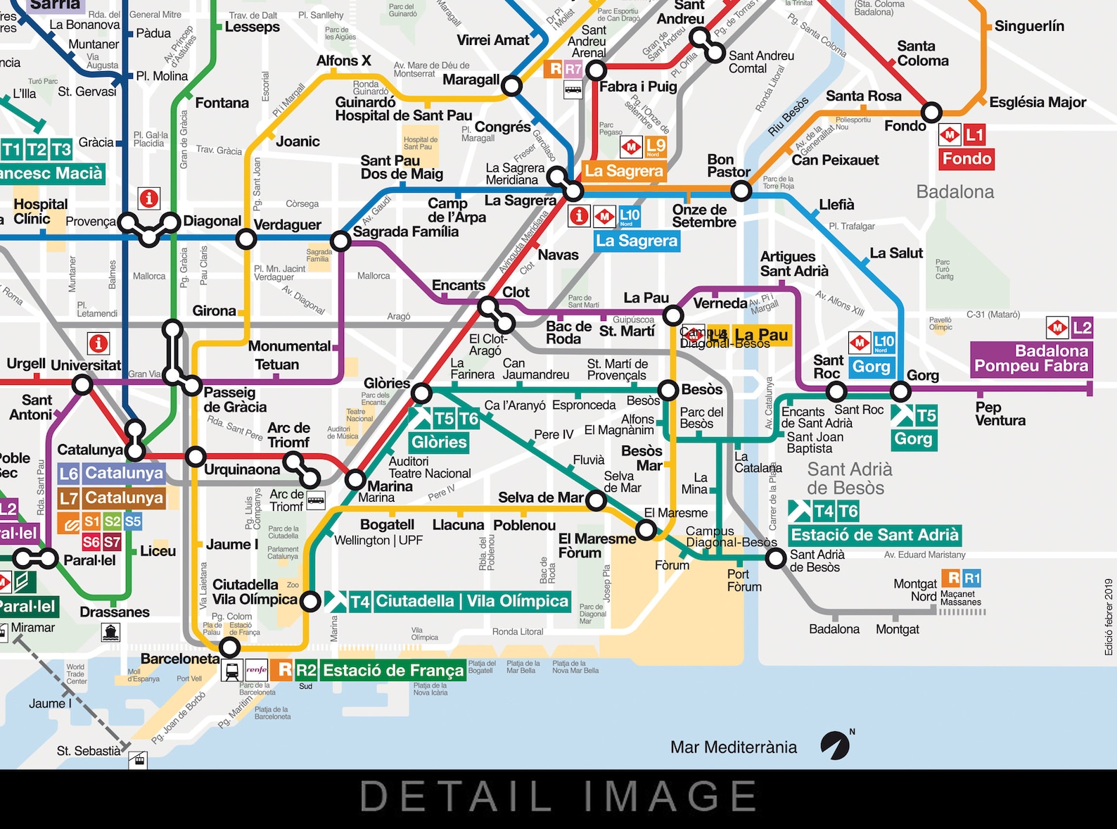 Barcelona Metro subway Map 16x12 Heavyweight Art Print - Etsy