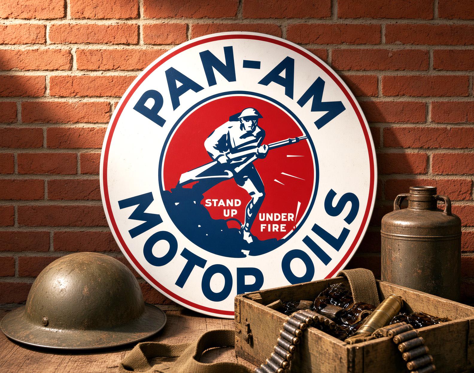Pan-am Motor Oils (soldier) – Petroliana Vintage Reproduction Gas